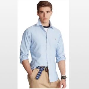 Ralph Lauren Mens Blue Long Sleeve Oxford Oversized Shirt Large